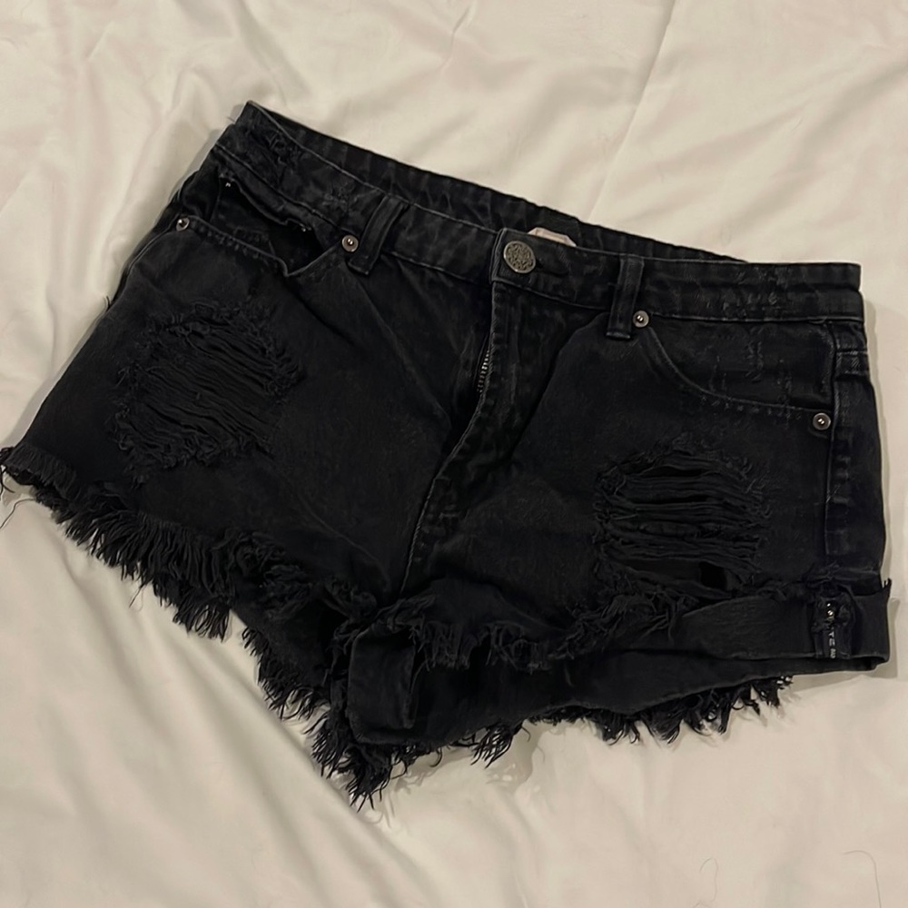 Cute black jean shorts